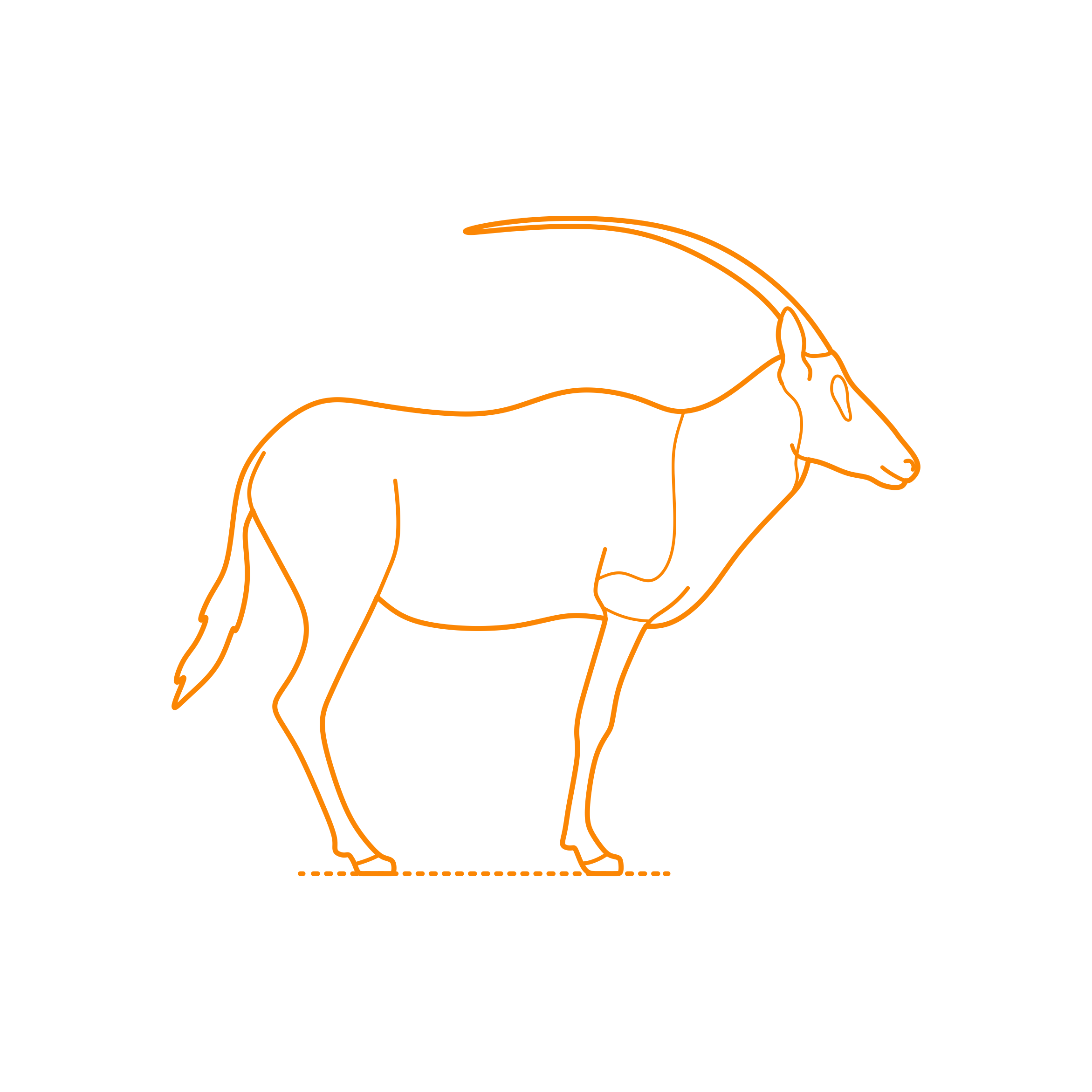 Animals Antelopes Scimitar Oryx Craft Design Svg File Free Vectors